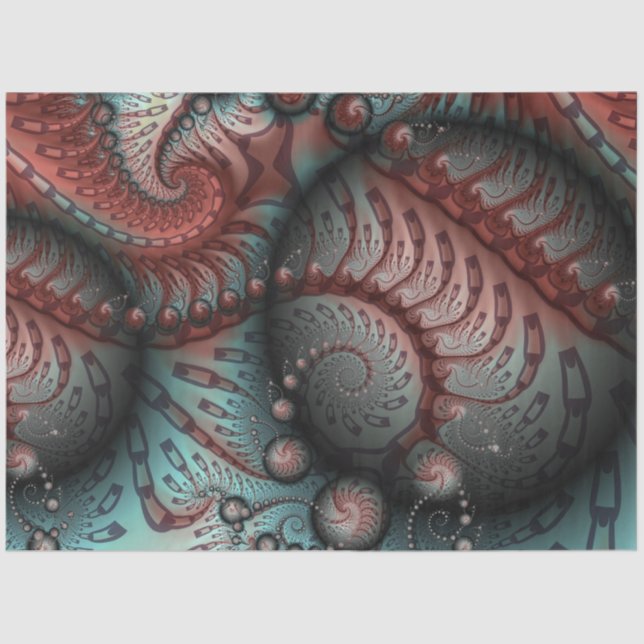 Papier Mousseline Abstrait Imaginaire dynamique Fractal Art Brown Bl (Recto)