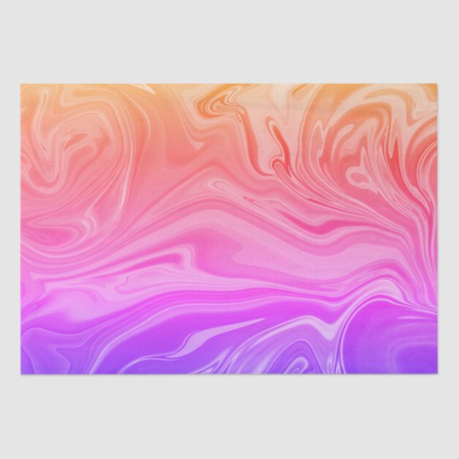 Papier Mousseline Abstrait jaune rouge violet tendance   (Recto)