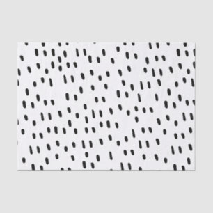 Papier Mousseline Abstrait moderne noir & blanc Motif de point tenda