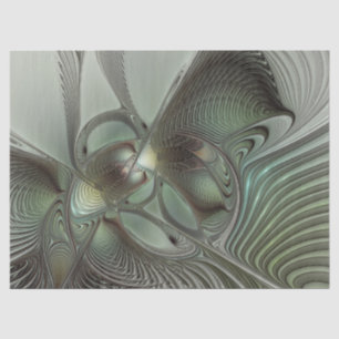 Papier Mousseline Abstrait Olive Sage Green Grey Fractal Art Imagina
