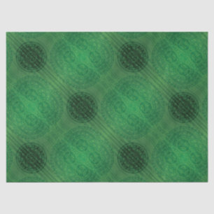 Papier Mousseline Acceptation Médaillons de méditation verte