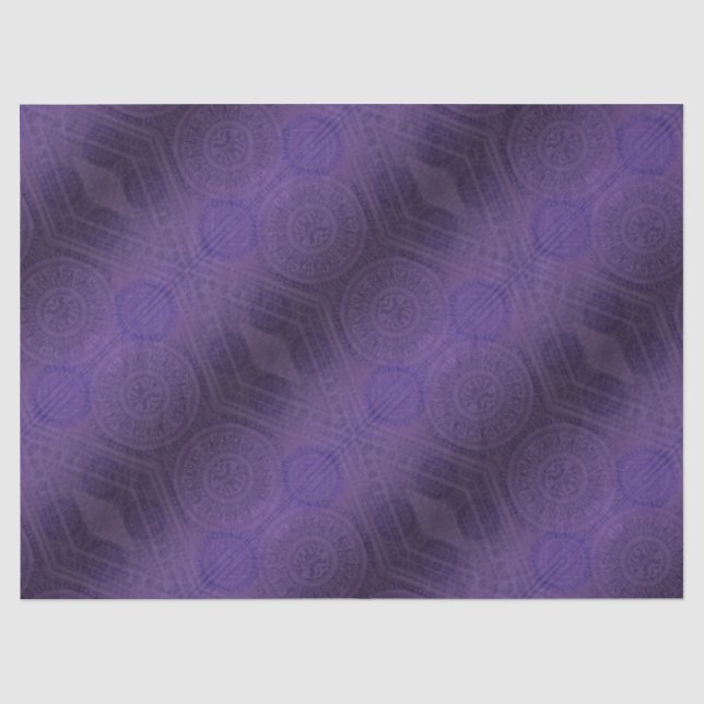 Papier Mousseline Acceptation | Médaillons de méditation violette (Recto)