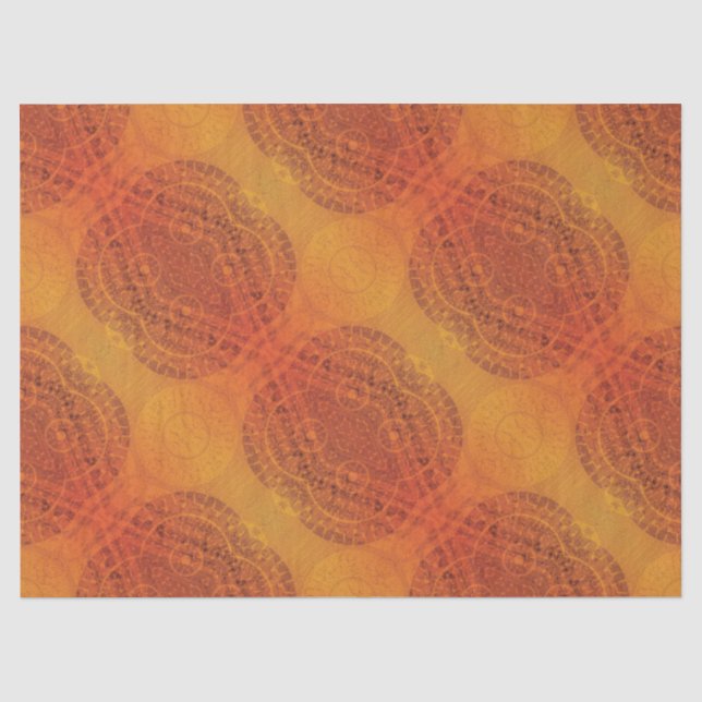 Papier Mousseline Acceptation | Médaillons de saumons rouges orange  (Recto)