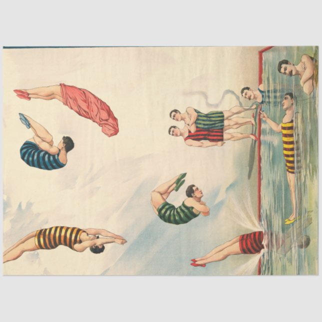 Papier Mousseline Acte de cirque masculin de nageur de Hawaiian Pear (Recto)