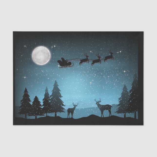 Papier Mousseline Adorable Rindeer La Nuit (Recto)