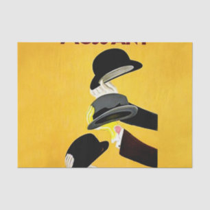 Papier Mousseline Affiche publicitaire pour chapeaux Mossant de Leon
