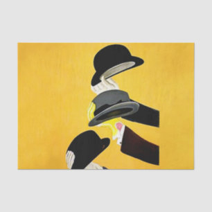 Papier Mousseline Affiche publicitaire pour chapeaux Mossant de Leon