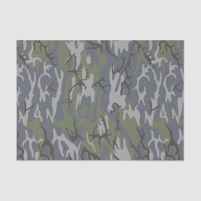 Papier Mousseline Affleurement patiné Camo (Recto)