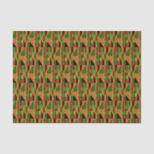 Papier Mousseline Africain classique Kente Motif en tissu K01