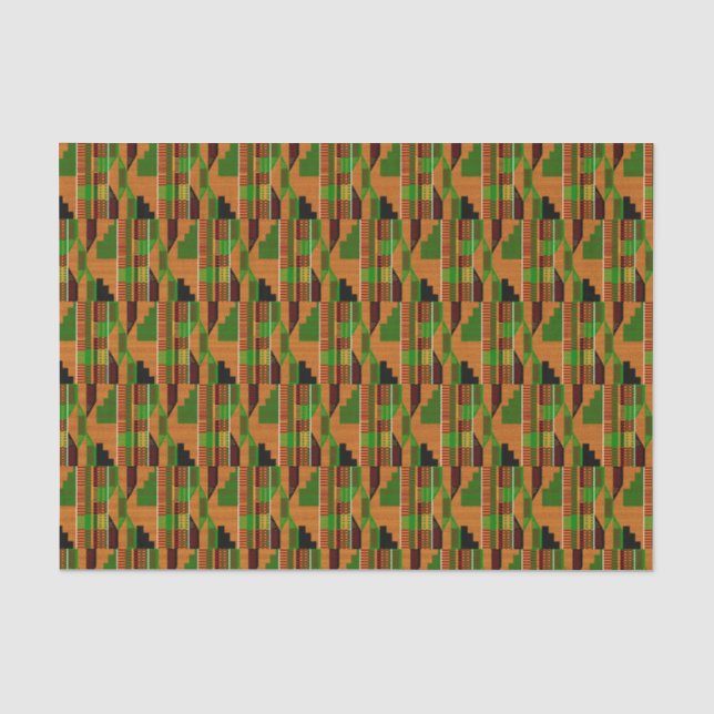 Papier Mousseline Africain classique Kente Motif en tissu K01 (Recto)