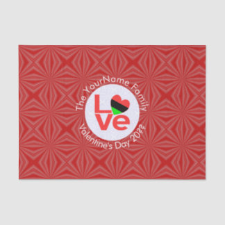 Papier Mousseline African American Red Letters LOVE Drapeau Personna