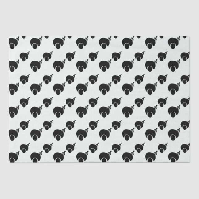 Papier Mousseline afro et choisir du papier de tissu noir et blanc (Recto)