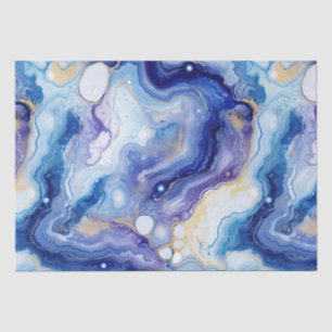 Papier Mousseline Agate Céleste Motif de Pierre de Galaxie Abstrai
