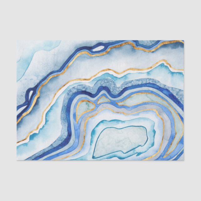 Papier Mousseline Agate de cobalt II (Recto)