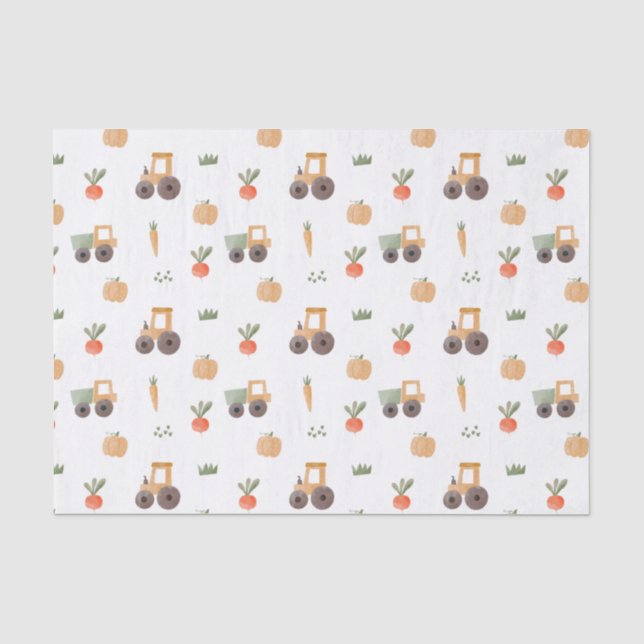 Papier Mousseline Agritourisme jardin aquarelle Motif amusant (Recto)