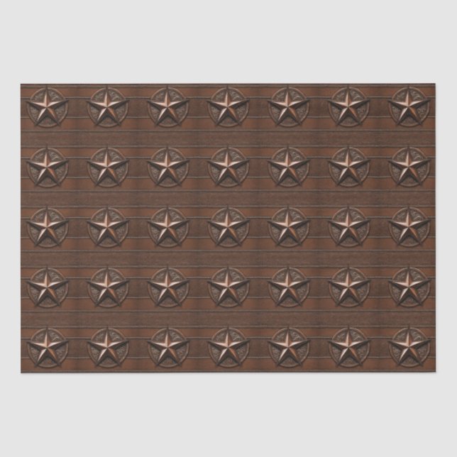 Papier Mousseline Agritourisme rustique Western Country Star Decoupa (Recto)