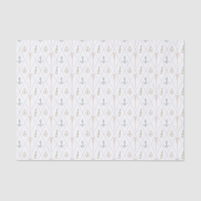Papier Mousseline Ahoy Its a Boy Baby Shower Tissue Paper (Recto)