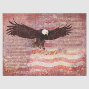 Papier Mousseline Aigle Patriotique Nous le Peuple Découpage