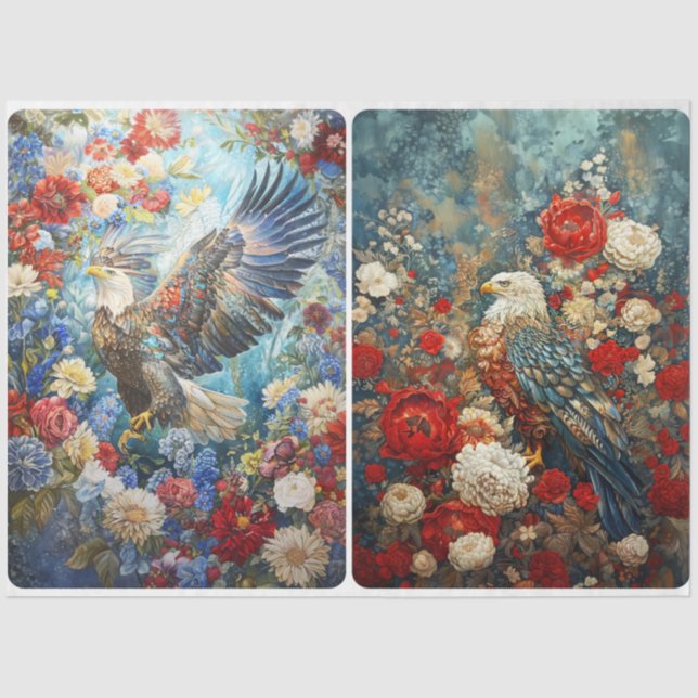 Papier Mousseline Aigles magnifiques (Recto)