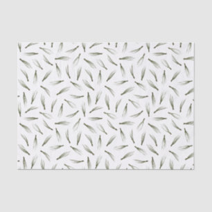 Papier Mousseline Aiguille de pin moderne verdure Aquarelle Noël