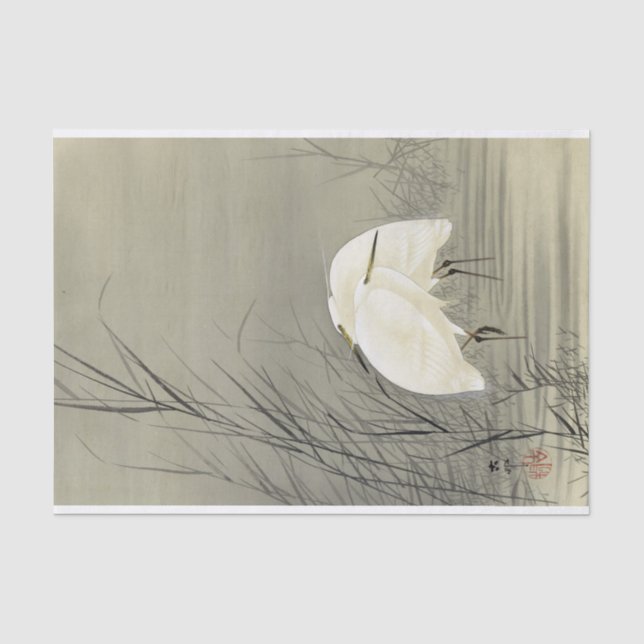 Papier Mousseline Aiguilles dans le marais par Ohara Koson (Recto)