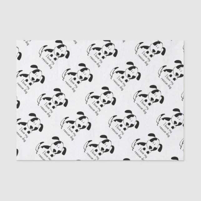 Papier Mousseline Aimez ma Secourt Chien Animaux Animaux (Recto)