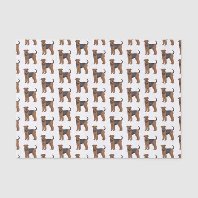 Papier Mousseline Airedale terrier dog cartoon (Recto)