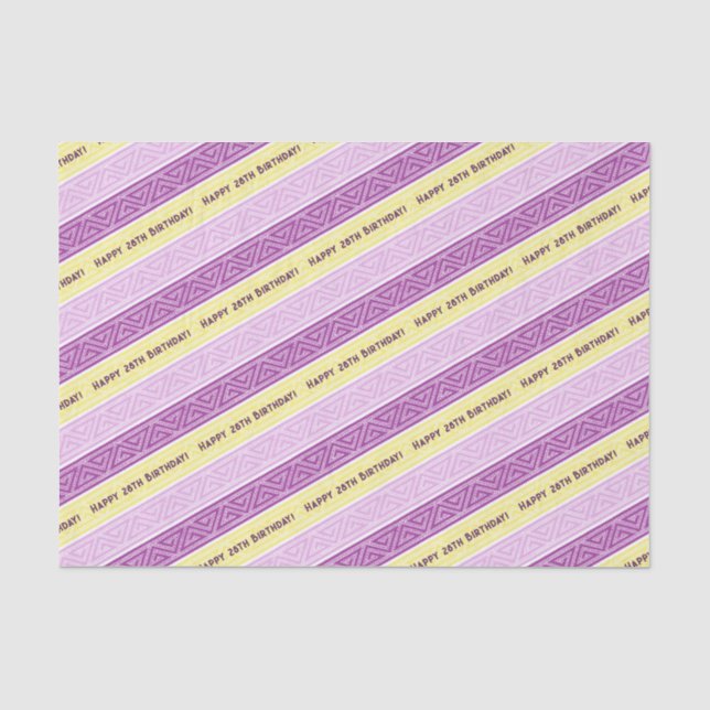 Papier Mousseline Ajoutez Votre Âge Joyeux Anniversaire Celtique Gri (Recto)