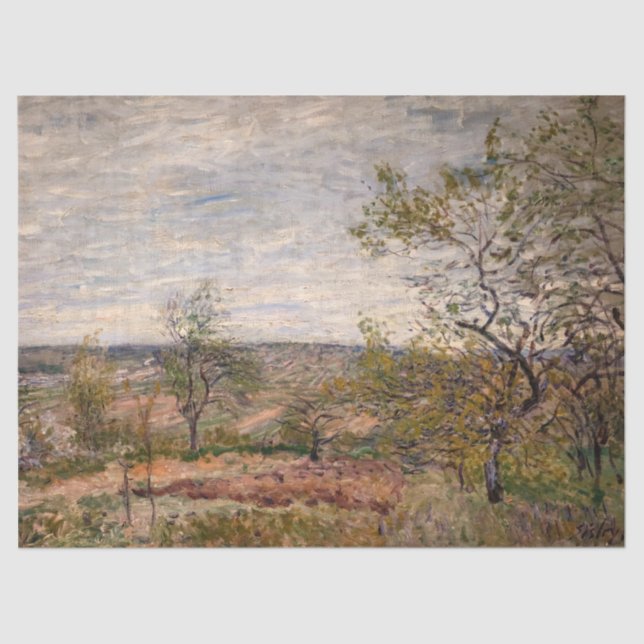Papier Mousseline Alfred Sisley - Vent Day à Veneux (Recto)