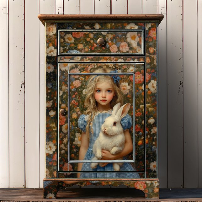 Papier Mousseline Alice au pays des merveilles avec le lapin blanc (Créateur téléchargé)