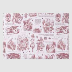 Papier Mousseline Alice au pays des merveilles Citations de Toile Ro