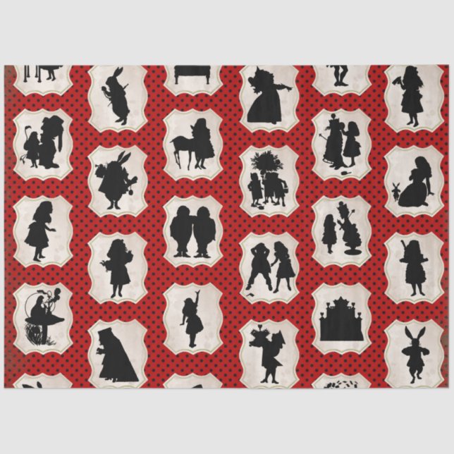 Papier Mousseline Alice au pays des merveilles Conception 2 (Recto)