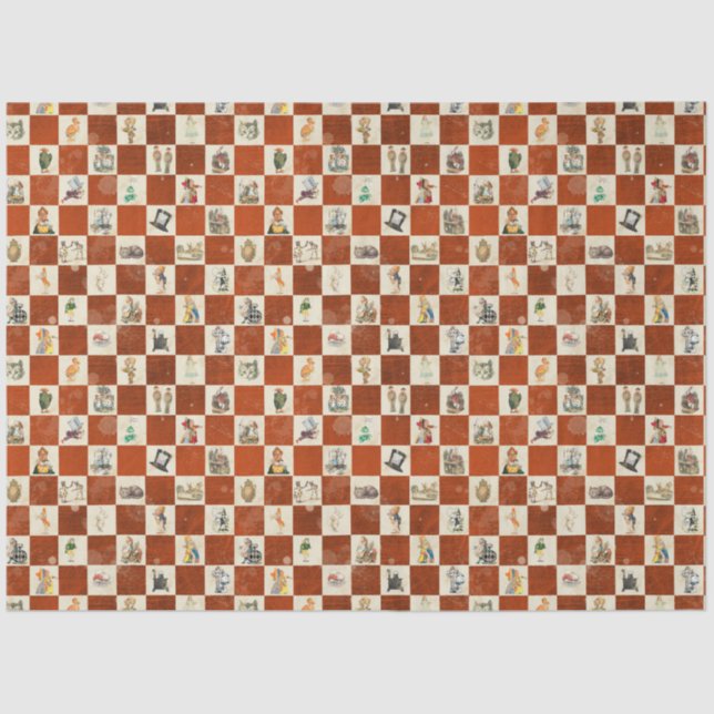 Papier Mousseline Alice au pays des merveilles Conception 8 (Recto)