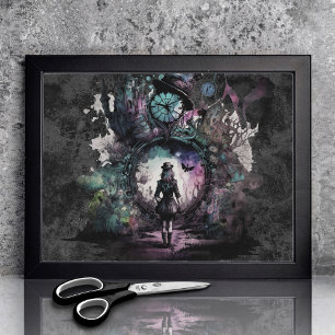 Papier Mousseline Alice au pays des merveilles   Dans le trou de lap