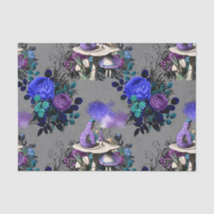 Papier Mousseline Alice au pays des merveilles Fleurs de la chenille