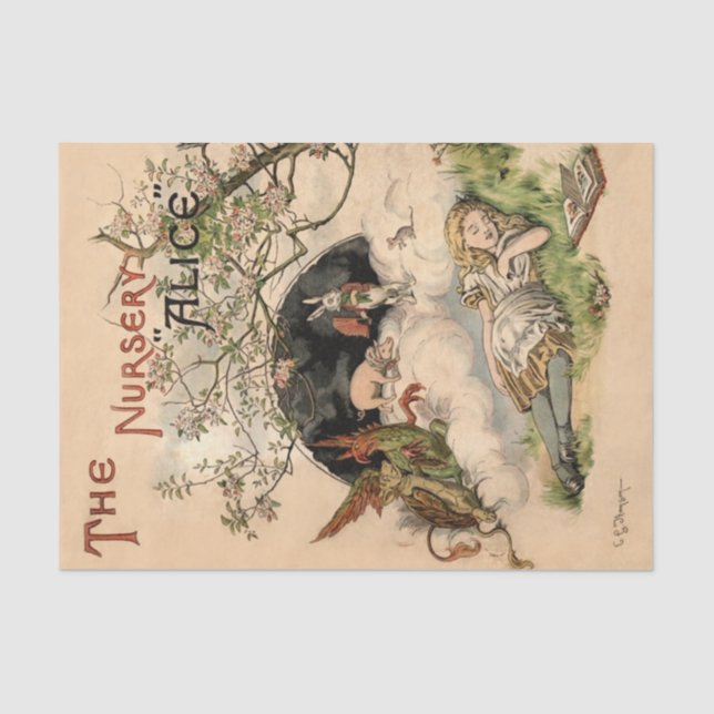 Papier Mousseline Alice au pays des merveilles Illustrations classiq (Recto)