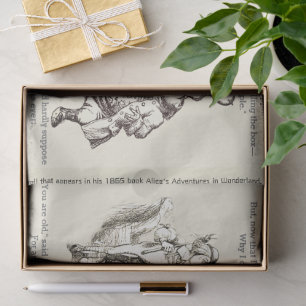 Papier Mousseline Alice au pays des merveilles Lewis Carroll Poem Pè