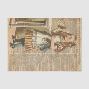 Papier Mousseline Alice au pays des merveilles me boivent art