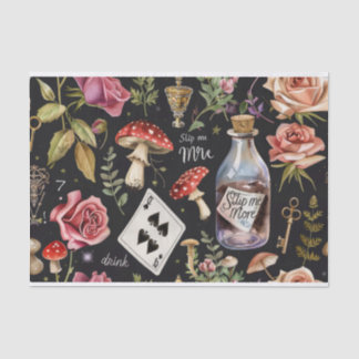 Papier Mousseline Alice au pays des merveilles Motif