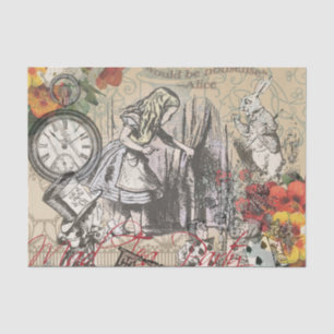 Papier Mousseline Alice Aventures au Pays des Merveilles Rideau Clas