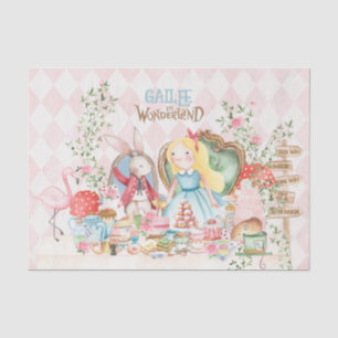 Papier Mousseline Alice Aventures dans Woderland Anniversaire Tea Pa