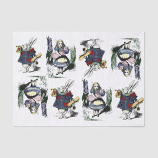 Papier Mousseline Alice classique au pays des merveilles et le lapin