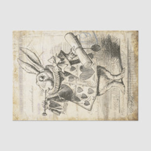 Papier Mousseline Alice vintage au pays des merveilles Découpage lap