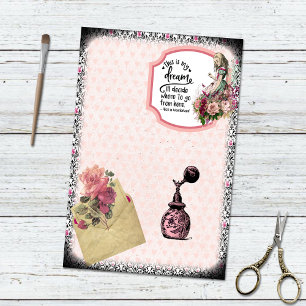 Papier Mousseline Alice vintage au pays des merveilles Parfum floral