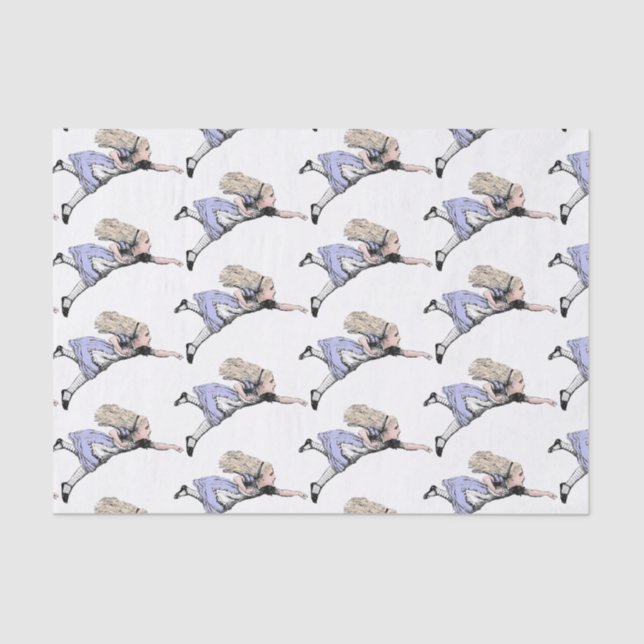 Papier Mousseline Alice volante au pays des merveilles (Recto)
