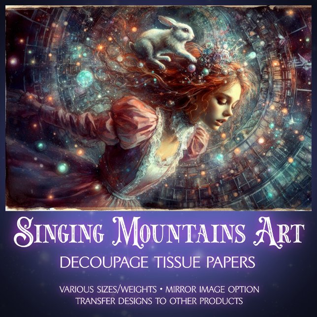 Papier Mousseline Alice's Whimsical Watercolor Fall Decoupage (Créateur téléchargé)