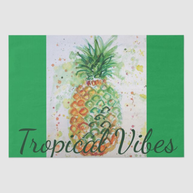 Papier Mousseline Alimentation en ananas Vibes tropicales Vibes oran (Recto)