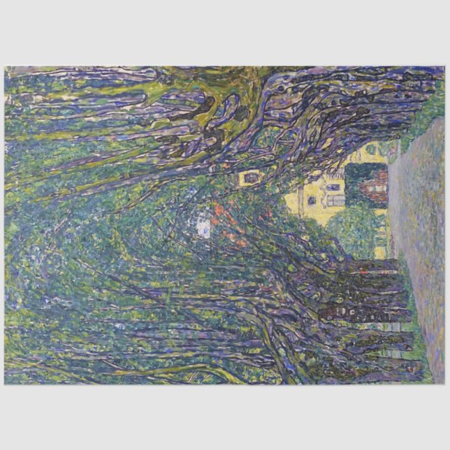 Papier Mousseline Allee à Schloss Kammer, Gustav Klimt (Recto)