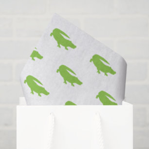 Papier Mousseline Alligator Vert Preppy Designer Sud Fun