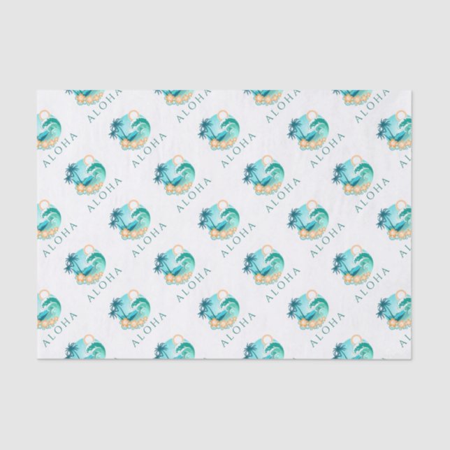 Papier Mousseline Aloha Tropical (Recto)